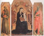 Stefano di Giovanni Sassetta Viirgin and child Enthroned with six Angels (mk05) china oil painting reproduction